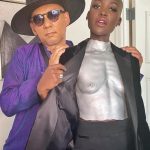 Lupita Nyong'o Instagram - Tonys BTS with the team! For big nights and small ones too, I love the little details as commemorations to take in and appreciate life experiences. I’m so grateful for the collaborators who brought their individual talents to make a collective statement on Tonys Night. We made the day a big party to celebrate our dear Saheem and theater’s ability to bring people together in shared spaces, to think, feel, learn, laugh, wonder and love! Here’s to THAT! ❤️ 🎭 1: The squad! 🙏🏿 2: @nickbarose who brings an endlessly inspired hand to eyes, lips, face, and cheeks! 💄 3: The birthday girl and stylist, @micaela, who Fairy Godmother to both me and @saheemscene on his big night. 🧁🌟 4: Jewelry by @debeersofficial RVL Collection. Complimentary manicure by @sonyameesh 🩶🩶 5: @mishajapanwala! Y’all know who she is now! 🎽🩻 🙌🏿 6: Henna head art by @hennabysabeen with clean shave by @mrbarberj. Keep scrolling to read about Sabeen’s homage to East African and South Asian cultures in her design. 🌍🌏 7: Our Tony nominee and Our Plus-Ones: @saheemscene! @dedeayitedesign @michaelthurber ❤️❤️❤️ 8: A Saheem Photo Cake! Courtesy of @creeinnyc! 🍰 🖌️HENNA ART INSPIRATION: We had the words sculptural, sharp & solid as our guides to compliment Misha's work. And then I visited the Kenyan artist, Wangechi Mutu's exhibition entitled INTERTWINED, and it all solidified for us! Wangechi, like Misha interrogates the representation of the female body, and in her piece, In Two Canoe the human body morphs into the plant body, exploring a fantastical hybridity that alludes to "the fertility, femininity and symbiosis captured in the object's very doubled form." So, we went with a leaves motif because of their ability to be both geometric and organic. They grow within the bounds of a very elaborate system and are still able to improvise to INSIST on their survival and growth, and that's exactly what I am keen to do in this season of my life. There's also a quiet homage to the kofia/kufi worn in both our East African and South Asian cultures as well as it being a symbol of African-American pride - a salute to our new homeland! ‌