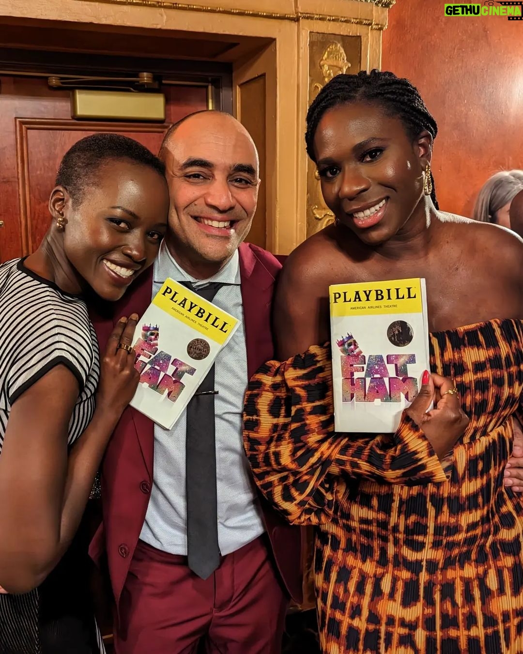 Lupita Nyong'o Instagram - I ATE UP @fathambway! And you will too. This one is for repeat viewing!!!! : So incredibly proud of my chosen blood @saheemscene on his FUN, FUNNY & FABULOUS Broadway directorial debut. : @jwijames the playwright gives us no choice but to show up and shake with laughter. : And the CAST is PRECIOUS American Airlines Theatre
