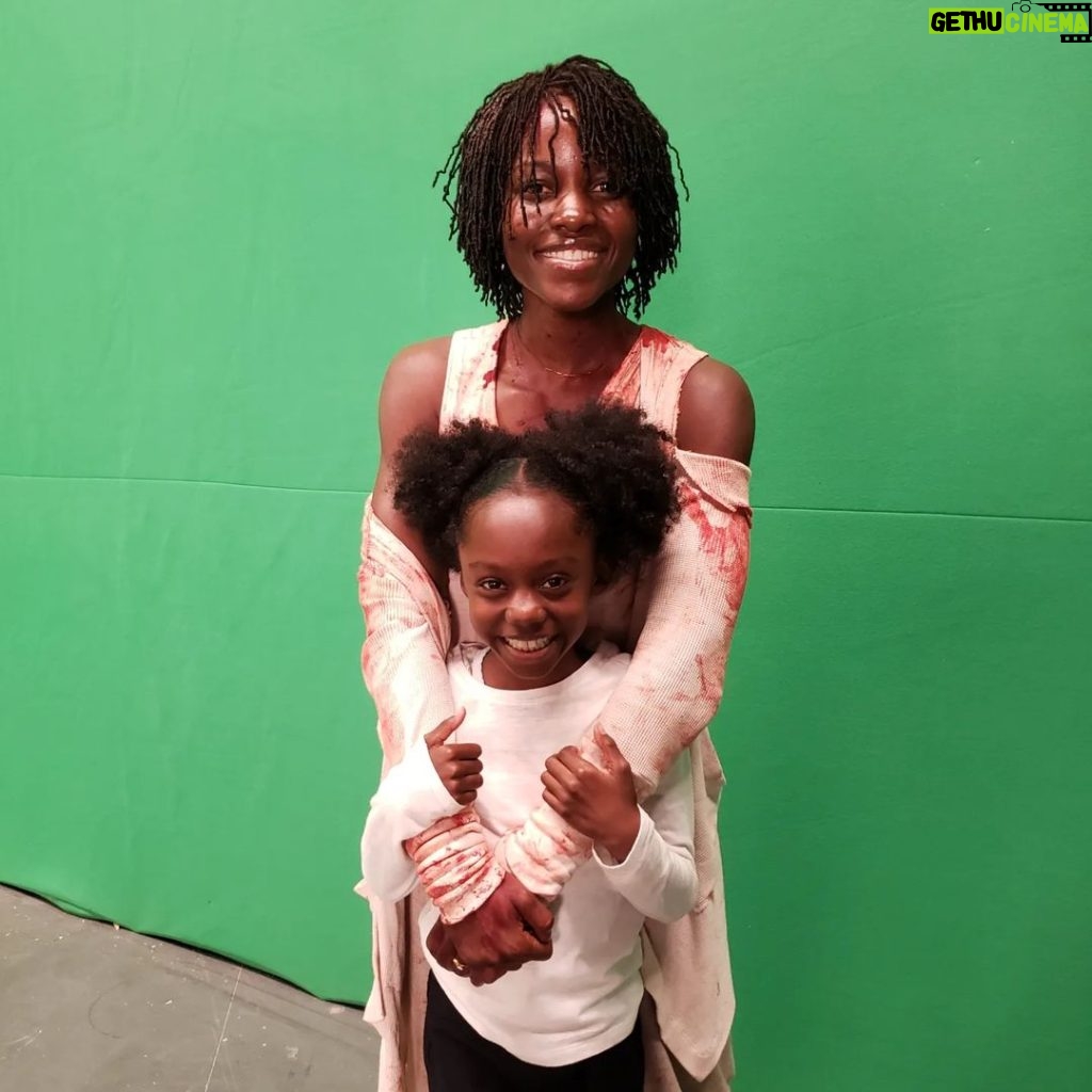 Lupita Nyong'o Instagram - Red ↔️ Adelaide: 4 Years Old Today! @usmovie #bts #jordanpeele : 1. Red ❤️ Rabbit 2. The Adelaides