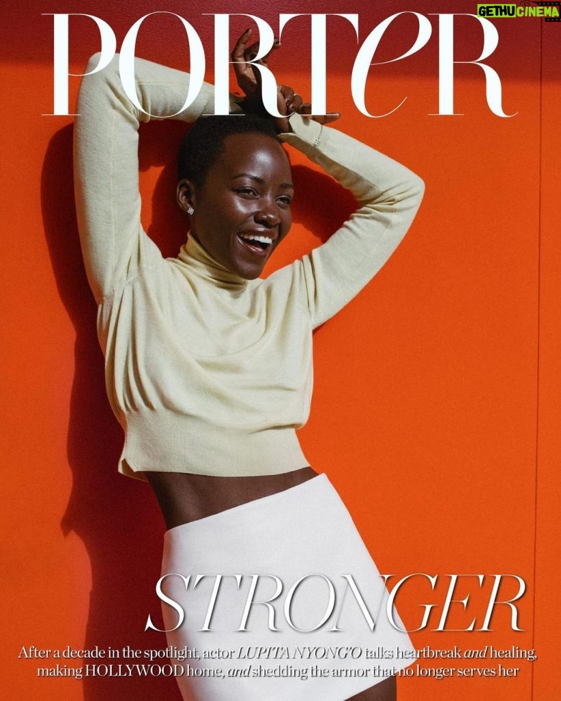Lupita Nyong'o Instagram - A decade since @lupitanyongo won an Oscar for 12 Years A Slave and her star suddenly ascended, the actor is feeling reflective about work and life. For our PORTER cover story, she goes on a hike with @zebablay and talks about healing after heartbreak, moving to Hollywood, and how she’s shedding her armor of control to show up with more vulnerability. Read the interview and see the full shoot – photographed by @mr_puryear and styled by @bojana_kozarevic – at the link in bio.