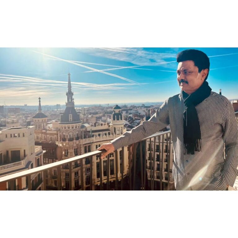 M. K. Stalin Instagram - Spain, where dawns are dreams. #SunriseInSpain #Madrid