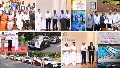 M. K. Stalin Instagram - இன்றைய என்னுடைய நிகழ்ச்சிகள்.... தமிழ்நாடு நுகர்பொருள் வாணிபக் கழகத்தில் 21 கோடியே 81 இலட்சம் ரூபாய் செலவில் கட்டப்பட்டுள்ள 16 நவீன நெல் சேமிப்புத் தளங்களைத் திறந்து, பணிக்காலத்தில் இயற்கை எய்திய பணியாளர்களின் வாரிசுதாரர்களுக்குக் கருணை அடிப்படையில் பணி நியமன ஆணைகள் வழங்கினேன். மாற்றுத்திறனாளிகளுக்குச் சிறப்பாக சேவை புரிந்தவர்கள் மற்றும் சிறந்த நிறுவனங்களுக்கு விருதுகள் வழங்கினேன். பெரியபாளையம் - அருள்மிகு பவானியம்மன் திருக்கோயில், மேல்மலையனூர் - அருள்மிகு அங்காள பரமேஸ்வரி திருக்கோயில், ஆனைமலை - அருள்மிகு மாசாணியம்மன் திருக்கோயில் ஆகிய திருக்கோயில்களில் நாள் முழுவதும் அன்னதானம் வழங்கும் திட்டத்தைத் தொடங்கி வைத்தேன். சென்னை பெருநகர காவல்துறையின் பயன்பாட்டிற்காக ரூ.6.50 கோடி மதிப்பிலான 53 வாகனங்களைக் கொடியசைத்துத் தொடங்கி வைத்தேன். சிறிய அளவிலான ஜவுளிப்பூங்கா திட்டத்தின் கீழ் 6 சிறிய அளவிலான ஜவுளிப் பூங்காக்களுக்குத் திட்ட ஒப்புதல் அரசாணைகள் மற்றும் ஜவுளித் தொழில் முனைவோர்களுக்கான அரசு மானியம் வழங்கும் திட்டத்தின் கீழ் 17 தொழில் நிறுவனங்களுக்கு 10 விழுக்காடு கூடுதல் மூலதன முதலீடு மானியத்தொகையாக 9.25 கோடி ரூபாய்க்கான காசோலைகளை வழங்கினேன்.