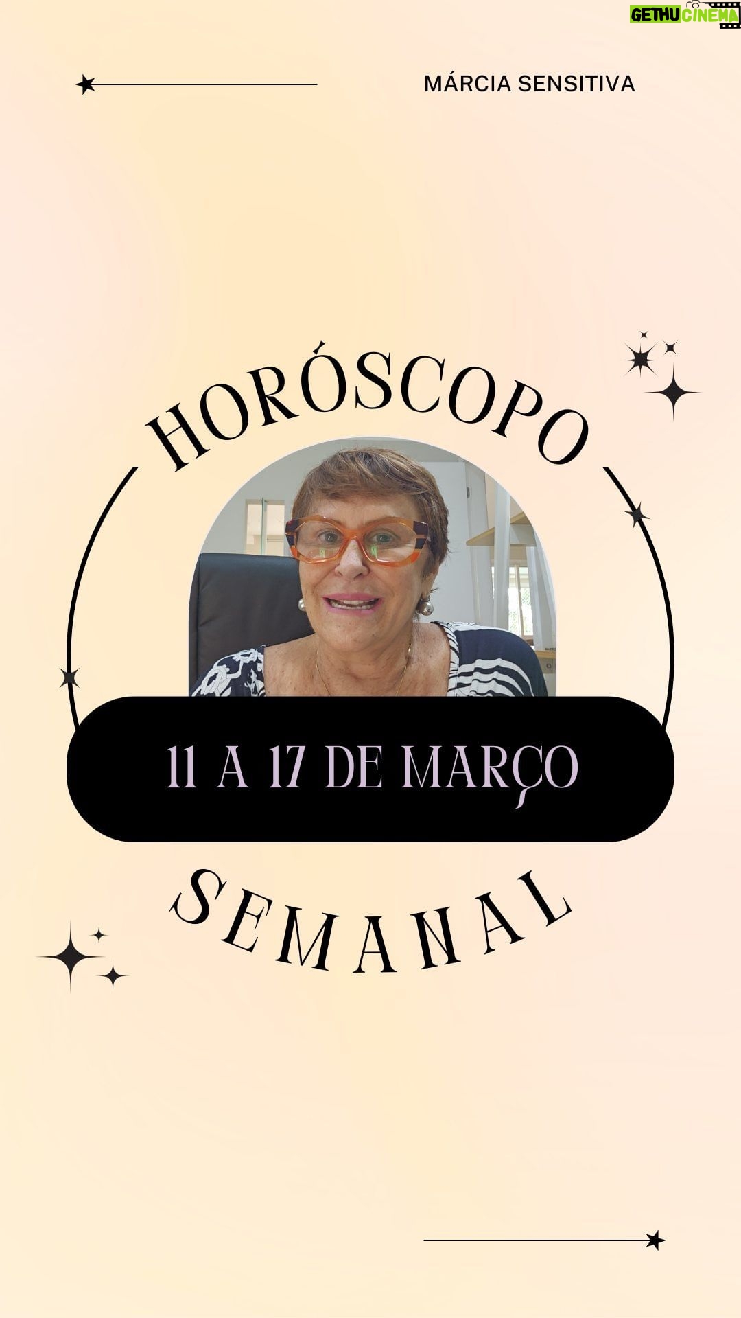 Márcia Fernandes Instagram - 💫 Horóscopo Semanal - 11 a 17 de Março 💫 No dia 11, Mercúrio ingressa em Áries, acelerando os movimentos, trazendo coragem e inquietação. No dia 12, Vênus entra em Peixes, nos ensinando a saber como nos doarmos melhor e gerando empatia. No dia 17, a Lua Crescente em Gêmeos, traz movimentação em nossa comunicação. Nesse dia, o Sol faz conjunção a Netuno, permitindo que a empatia seja a palavra-chave.