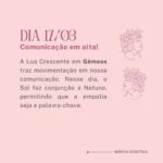 Márcia Fernandes Instagram - Bombas Astrológicas de 11 a 17 de Março! Passem as imagens para o lado e confiram os destaques do céu astrológico dessa semana. 🥰✨