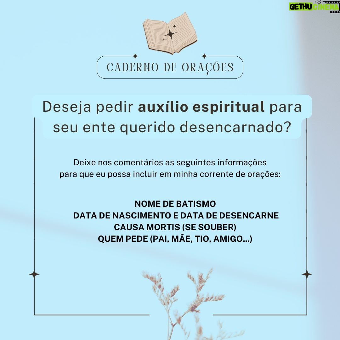 Márcia Fernandes Instagram - Hoje é dia de trazer novamente este post onde vocês podem incluir os nomes de entes queridos desencarnados, os quais vocês sentem que precisam de auxílio em seu progresso espiritual. Irei colocá-los em minha corrente de orações para que a mesma tenha auxílio da corrente médica do astral (Dr. Bezerra de Menezes). 👉 Lembre-se de postar os nomes nos comentários com muita fé. 👉 Aqui, incluam somente os entes queridos desencarnados. Para os encarnados, trarei novamente o post na quarta-feira. 🙌