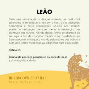 Márcia Fernandes Instagram - 💫 Horóscopo Semanal - 19 a 25 de Fevereiro 💫

A partir do dia 19, a entrada do Sol em Peixes, gera mais calma. 

No dia 23, Mercúrio entra em Peixes, podendo trazer dispersão e um lado mais indisciplinado. 

Entre os dias 24 e 28, Vênus e Júpiter em movimento tenso, pode trazer um lado mais de meritocracia, fazendo com que as nossas responsabilidades sejam preteridas em detrimento as nossas vontades e desejos pessoais.