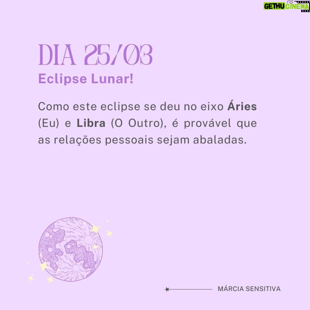 Márcia Fernandes Instagram - Iniciamos a semana com um Eclipse Lunar! Passem as imagens para o lado 👉 e confiram os principais destaques astrológicos. ✨