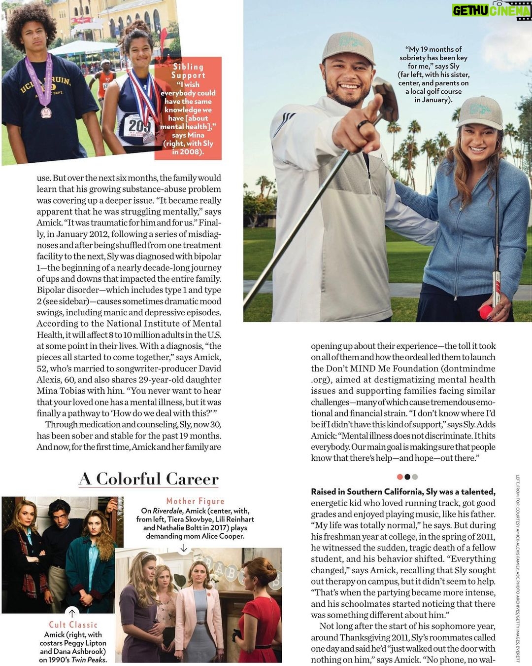 Mädchen Amick Instagram - A huge thank you to @lanaebrody and her team at @people for going above and beyond to tell our story with compassion and the collective intention to help others 🙏🏼 I can’t tell you how proud I am of our son @slyalexis_ who has truly turned his diagnosis into his superpower 💪🏼 His dedication to reach back and help others find their own unique path to recovery is awe inspiring. He has always shared that “being of service” gives his life purpose. We can all learn so much from his journey, and when we are brave enough to share ours, true healing begins. I waited until the print version of this story came out to post, because I take the responsibility seriously when sharing our journey (which parts can be shocking) to tell it in its entirety. Unfortunately when these kinds of stories are truncated (which had to be done for the online version), they can easily become “clickbait” material. My family and I (along with our team @dontmindme) are dedicated to erase the stigma surrounding mental health, not feed into it. @lanaebrody (working closely with @alainabendi) spent hours interviewing us and weeks putting this 4 page exclusive together. When roadblocks popped up, she persevered to make sure the intention of the story was honored 💚 Please find the magazine in stores NOW!!! (Feb. 6th 2023 edition) …and follow our work at dontmindme.org #youarenotalone • Writer: @lanaebrody • Photo editor: @jessicabryan99 • Photographer: @yurihasegawaphoto • Make-up: @robscheppy • Hair: @morganmarinoffmua • DMM Publicist: @alainabendi • Diagnosis facts provided by: Dr. Eric C. Schieber, MD