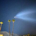 Mädchen Amick Instagram - Caught a quick snap of this just now… is this a comet?? Nope. #SpaceX #Falcon9 #rocket #vandenberg