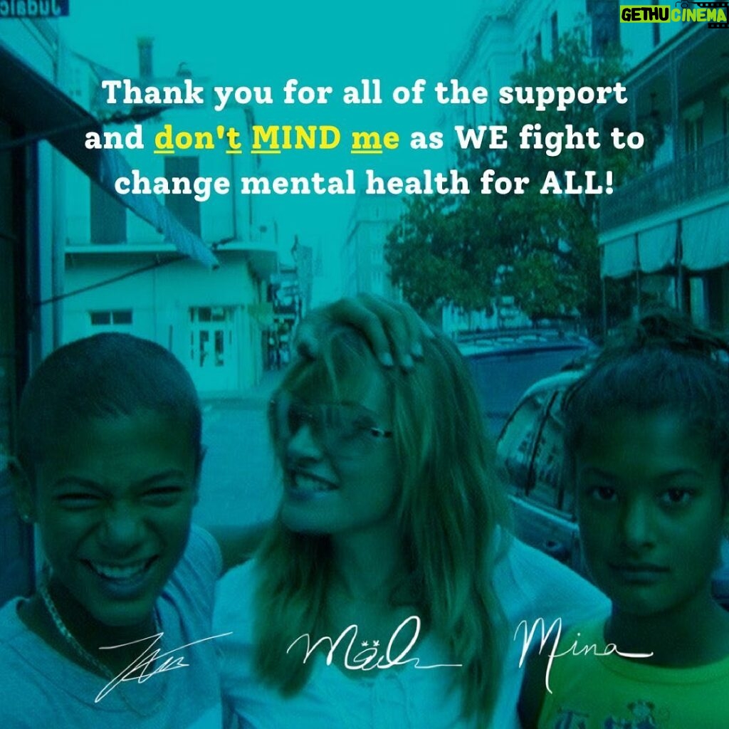 Mädchen Amick Instagram - Can’t tell you how excited my family & I are to FINALLY launch @dontmindme 💚💃🏼🕺🏾💃🏽🕺🏽Thank you to our amazing #dMm #mentalhealthwarrior team members for working so hard on this dream come true 🙌🏼 Plz follow us for lots of fun content… spread the word!!! — David, Sly, Mädchen & Mina