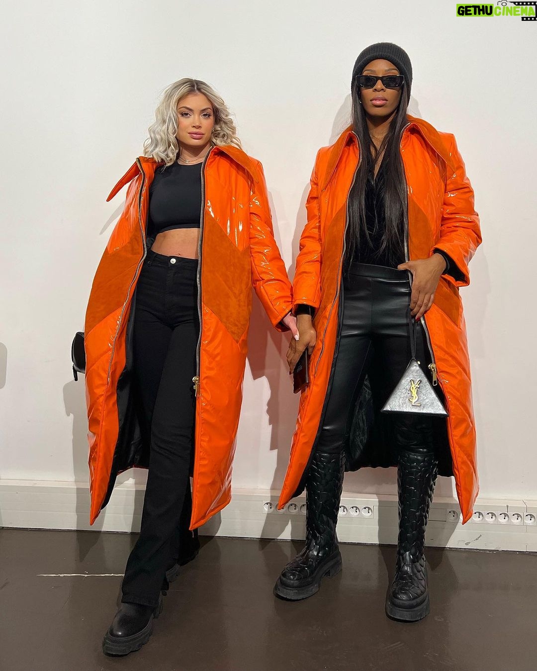 Mélanie Da Cruz Instagram - Orange is the New black 🔥 Jacket from @yoxeone 🔥 Paris, France