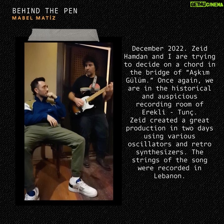 Mabel Matiz Instagram - #BehindThePen is back with a private look at the creation of @mabelmatiz latest album “Fatih" 🌹✨💚 #BehindThePen @mabelmatiz'in yeni albümü ''Fatih''in yaratılışına özel bir bakış ile sizlerle. 🌹✨💚