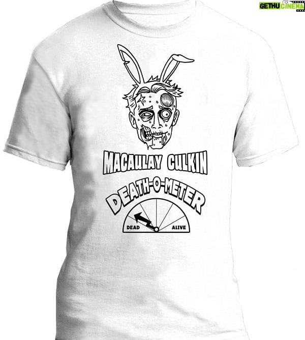 Macaulay Culkin Instagram - We’ve got two new shirts this month! Also, you can get any shirt in pink but ONLY until October 31st! (70% of pink shirt profits go to the Cancer Research Center.) Bunnyears.com/shop #ShamelessPlugSaturday