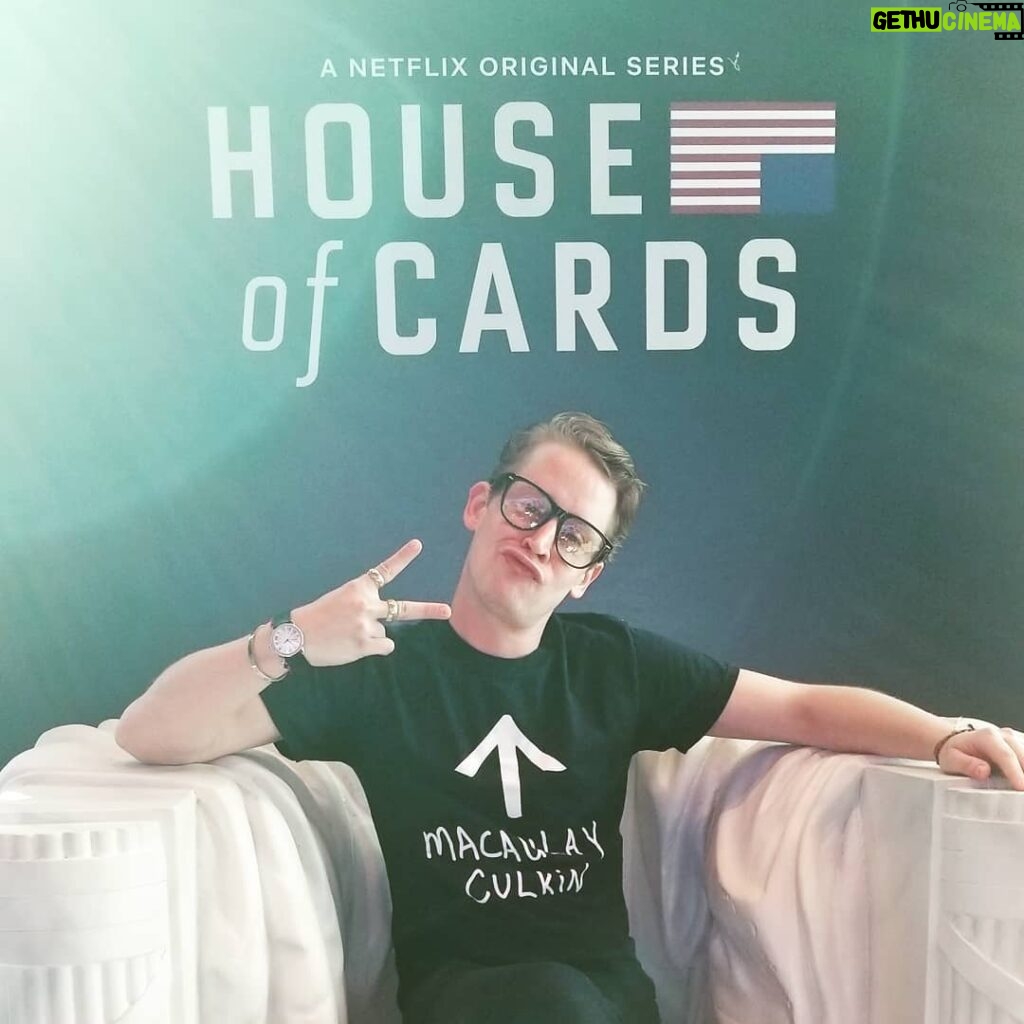 Macaulay Culkin Instagram - President Culkin reporting for duty! #netflix @houseofcards more like House of Mack! Zing!