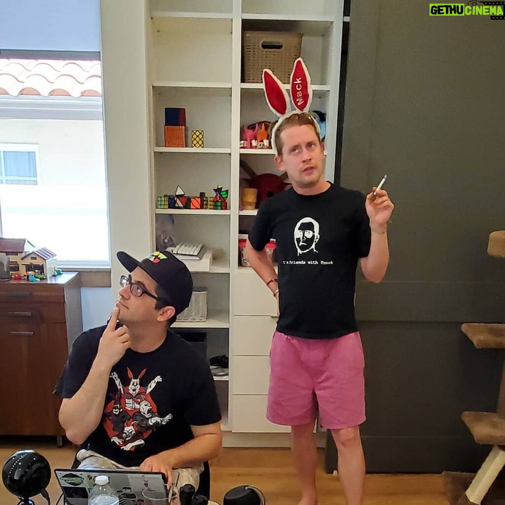 Macaulay Culkin Instagram - Doing our weekly editorial meeting for BunnyEars.com.