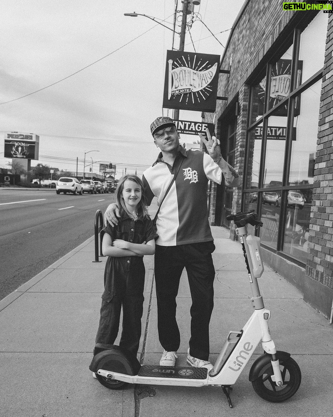 Macklemore Instagram - The Ben Tour USA made its way back home to Washington and a city that I have grown to love over the years: Spokane. It reminds me of Seattle back in the 80’s before IKEA looking condo’s and tech took over. There’s a nostalgic Americana vibe from old brick buildings, wide streets, incredible vintage missions, the Spokane river and rustic diners. Sloane and I put in miles on Lime Scooters riding all over the city and exploring the uncharted terrain. I have classic core memories shooting the Downtown music video when Sloane was a baby and shutting down multiple city blocks to throw a parade with the people of Spokane. That same energy was felt from the moment I stepped into the Spokane Arena. Someone even tracked down the inflatable dog from the music video who made a cameo on stage during Downtown. 11,000 people deep and probably the loudest crowd of the tour. A true Washington homecoming in one of my favorite PNW places ❤️ Spokane, Washington