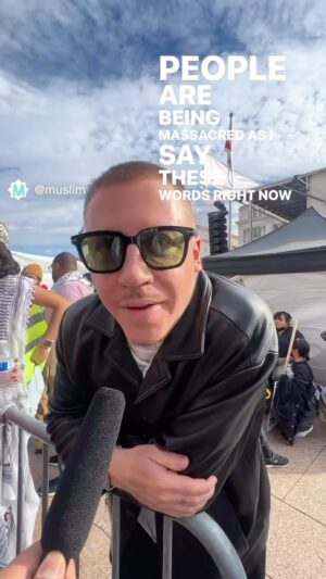 Macklemore Instagram - We asked @macklemore at the rally in Washington D.C. why it was important for him to speak up for 🇵🇸

Interviewed by @jarellmique for @muslim 

#muslim #islam #macklemore
