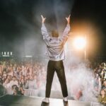 Macklemore Instagram - NYC 🍎...The only outside show of the tour. First day of fall. Friday night. It just felt right. The wind coming off the East River couldn’t stop the beautiful people of NY. With the Brooklyn Bridge as our backdrop we went in. I always love NY shows and last night just reaffirmed it. Next stop… Philly 🔔 New York, New York