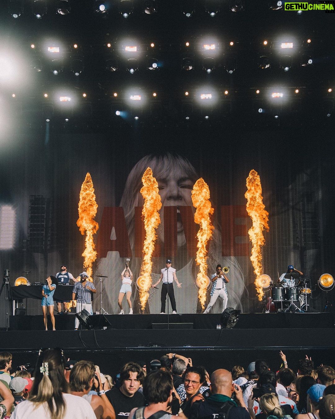 Macklemore Instagram - The face you make after you do 5 shows in 5 days, finish your last verse and know that you gave 100% of everything you had in you. Broken body and all. This is my love. The place where I attempt to channel something much bigger than my doing. Before every show, as the intro music starts I say the same prayers. First it’s the serenity prayer. Then it’s a prayer to help me to get out of my own way/head and be a conduit for whatever comes through me. Be present. Become a vessel. Find gratitude for whatever happens. And give the people a show they’ll never forget. Pukkelpop in Belgium gave me a crowd I’ll never forget. Thank you to everyone that made it one of them ones 💘