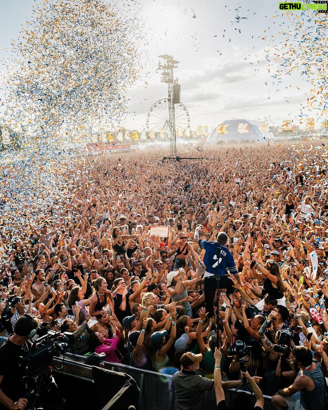 Macklemore Instagram - The face you make after you do 5 shows in 5 days, finish your last verse and know that you gave 100% of everything you had in you. Broken body and all. This is my love. The place where I attempt to channel something much bigger than my doing. Before every show, as the intro music starts I say the same prayers. First it’s the serenity prayer. Then it’s a prayer to help me to get out of my own way/head and be a conduit for whatever comes through me. Be present. Become a vessel. Find gratitude for whatever happens. And give the people a show they’ll never forget. Pukkelpop in Belgium gave me a crowd I’ll never forget. Thank you to everyone that made it one of them ones 💘