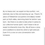 Macklemore Instagram – Please read 🙏🏻 🇵🇸 🇮🇱 ❤️