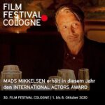 Mads Mikkelsen Instagram – 🏆 🔴 Mads receives the International Actors Award at the 30th Film Festival Cologne this year. He will personally receive the award on October 8th in Cologne. In the afternoon he will answer questions in an artist talk.

@filmfestivalcgn

#theofficialmads #druk #anotherround