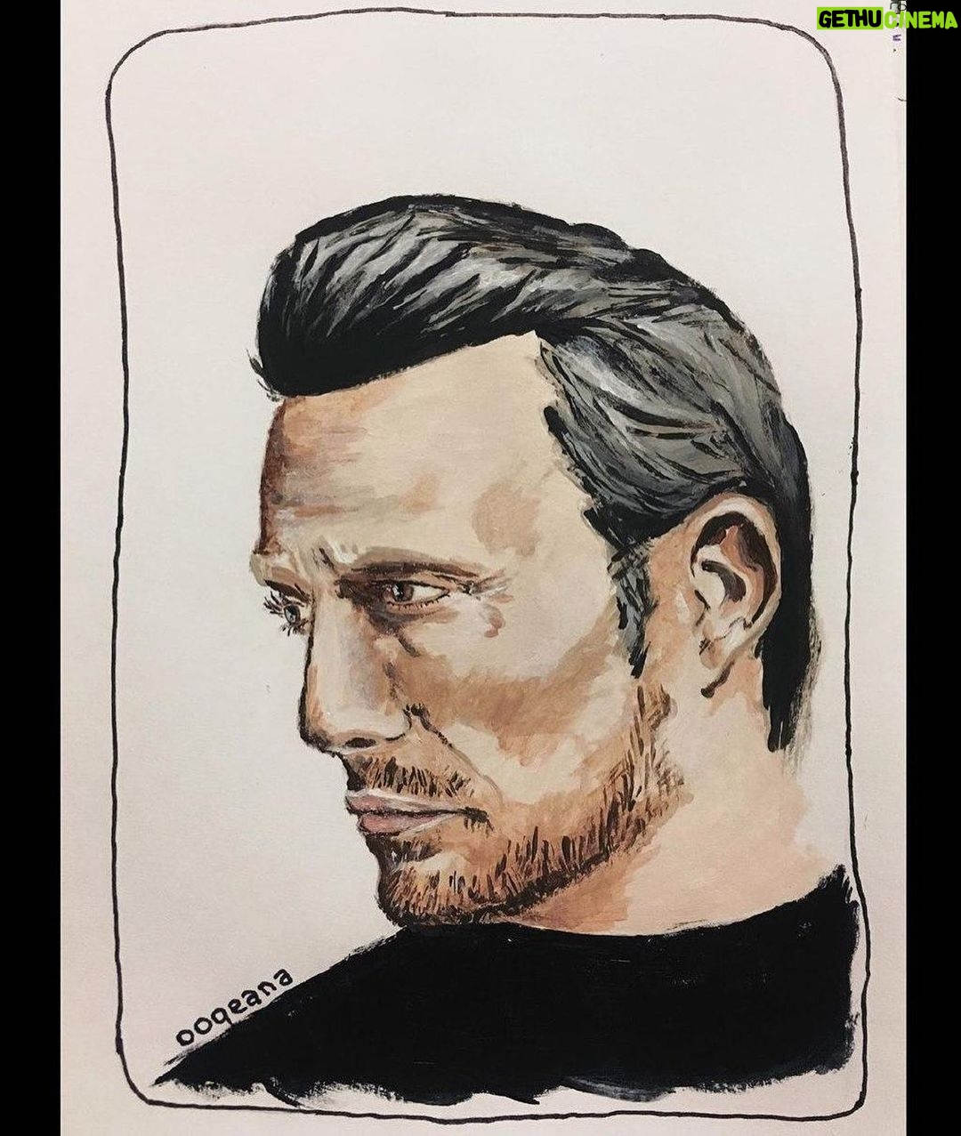 Mads Mikkelsen Instagram - 🎨 #MadsTuesday: #FanArtFriday is back! And we are posting a full week's worth of submissions. This work was submitted by @ooqeana.
