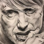 Mads Mikkelsen Instagram - 🎨 #MadsMonday: #FanArtFriday is back! And this time with a full work week of creative fan art. This drawing was submitted by Alexis Bartlett on Instagram. (@alexis___draws).