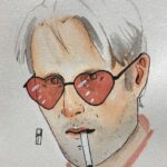 Mads Mikkelsen Instagram - ✒️ #FanArtFriday: Watercolour and pen sketch by @joycetmart. ♥️♥️😎 - #MadsFriday #TeamMads #TheOfficialMads
