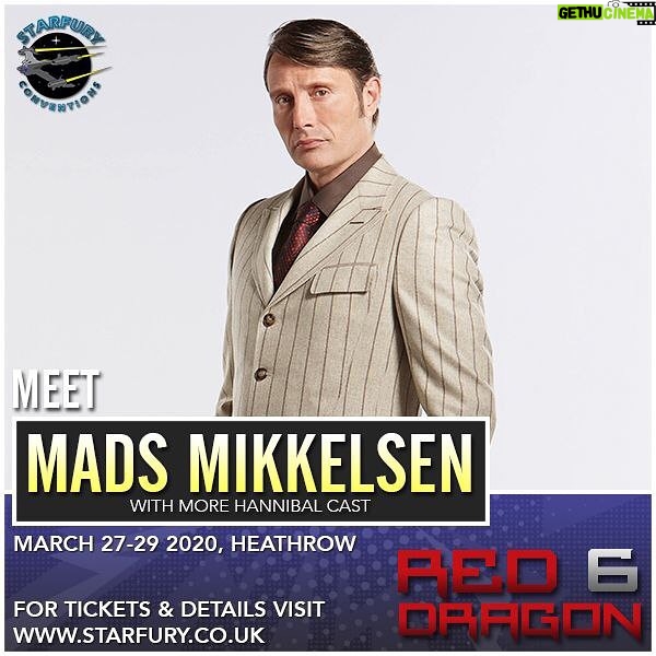 Mads Mikkelsen Instagram - 🗓️ Hannibal event in Heathrow! 🇬🇧 http://www.seanharry.com/events/hannibal/