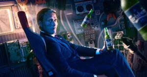 Mads Mikkelsen Instagram - Carlsberg in space. Photo by @kennethwillardt