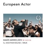 Mads Mikkelsen Instagram - Mads & ‘Another Round’ wins 🏆🏆🏆🏆 @eurofilmawards in the categories European Screenwriter 2020 European Actor 2020 European Director 2020 European Film 2020