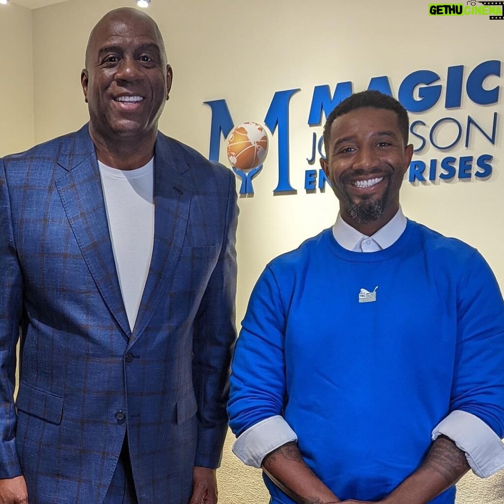 Magic Johnson Instagram - I’m so excited to announce the return of my son Andre Johnson to Magic Johnson Enterprises (MJE) as Executive Vice President! Andre is a great addition to the team and will help facilitate our expansion into new industries and work with our existing partners. Over the past decades, Andre has diversified experiences working for Canyon Johnson, a global investment company, and then transitioning to artificial intelligence and technology with roles at the Virtual Reality Company, Mythical Games and most recently, SimWin Sports. The timing couldn’t be better as MJE continues to grow and elevate to new heights with ownership in 5 teams including the Washington Commanders, Los Angeles Dodgers and Los Angeles Football Club (LAFC); SodexoMagic, a $26 billion life insurance company Equitrust, and our infrastructure fund Johnson Loop Capital (JLC).