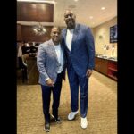 Magic Johnson Instagram – I had so much fun today hanging out with with Atlanta Falcons minority owner Warrick Dunn at the game today and hosting my good friends in the owners suite John and Vicki Palmer, their daughter Alex, and her friend Krystal!