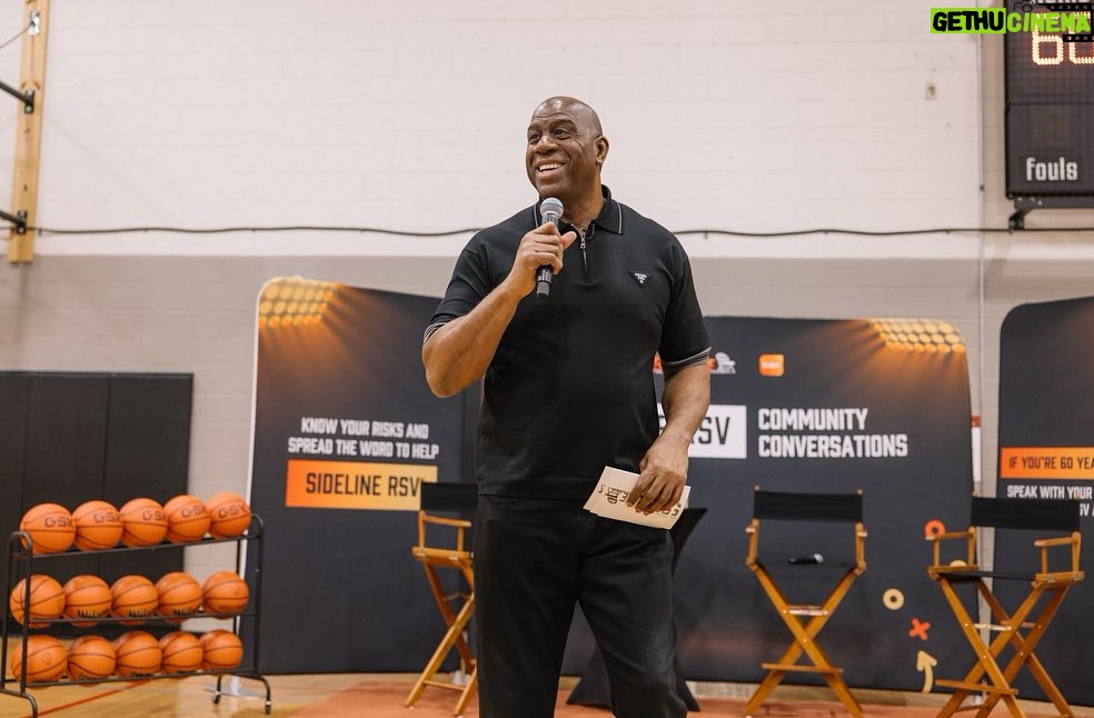 Magic Johnson Instagram - #SponsoredbyGSK A beautiful day in Chi Town with my partners at GSK where we continued our community conversations to #SidelineRSV. It was our biggest event yet! Dr. Candice Robinson was incredible and provided so much information for the attendees. Our patient advocate was also tremendous. She shared her story, how RSV affected her life, and answered great questions from the audience. I’m having so much fun interacting with the community and bringing important and necessary information to the forefront. Visit SidelineRSV.com for more information.