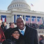 Magic Johnson Instagram - It’s an honor to say that I was in the crowd to witness the inauguration of this country’s first Black President, Barack Obama, and First Lady, Michelle Obama, in 2008! Their eight years in the White House were historic in many ways, their representation broke down barriers and inspired countless people across the country. I admire President Obama’s dedication to the people and the impact he’s made across the world. It was a pleasure to work with him as co-chair of My Brother’s Keeper and provide academic assistance to young minority boys under the third grade. His impact is just as nice on the basketball court, too! Cookie and I were invited to a barbecue at the White House, and I played in a pickup game with President Obama and current and former NBA players. The game was tied and President Obama drained the game-winning shot and held his Michael Jordan against Utah in the NBA Finals pose for all to see! 😂 Barack, God bless you and Michelle for changing our country and the world forever!