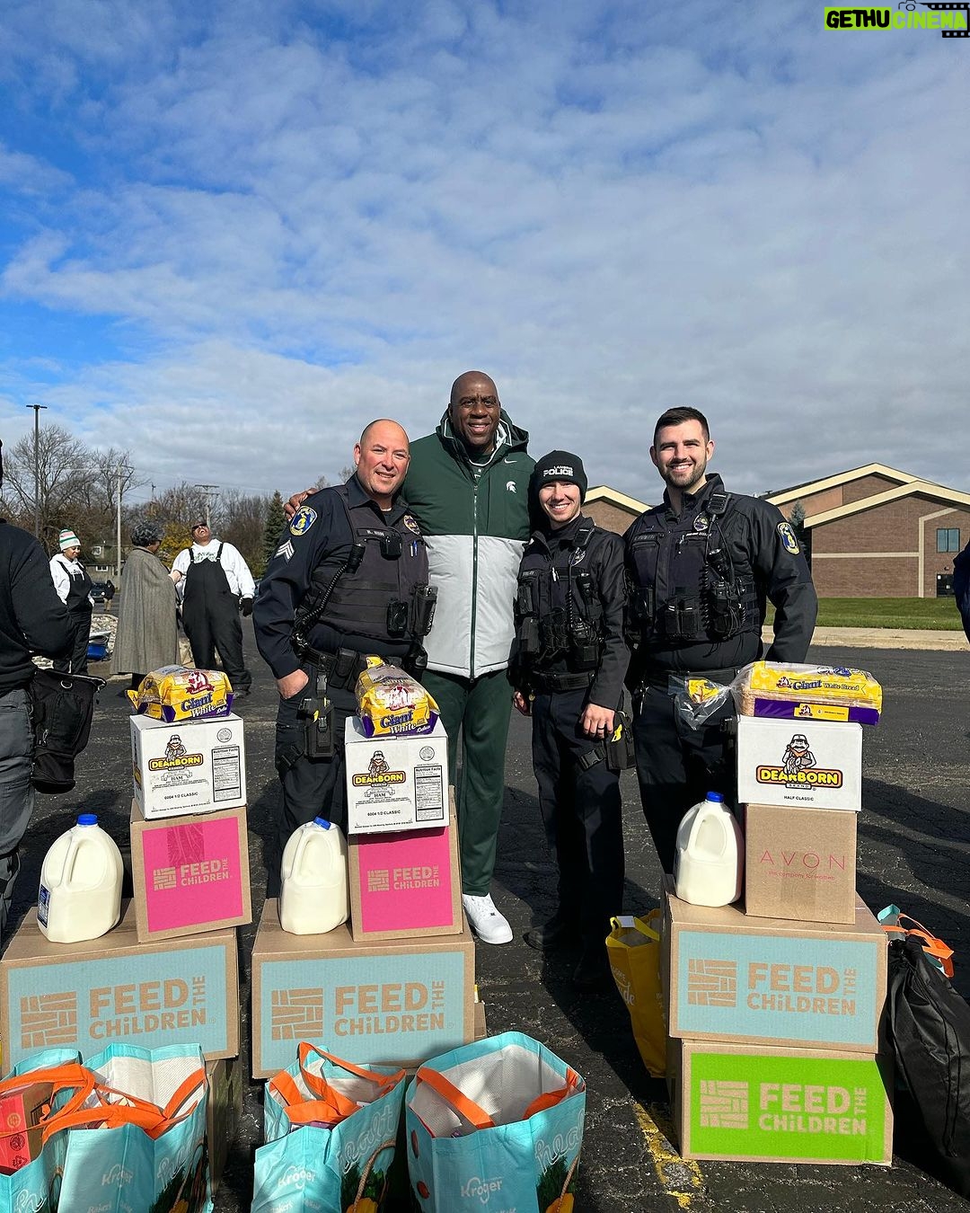 Magic Johnson Instagram - Thank you to my family, friends, and local police officers that helped to make Holiday Hope a true success.