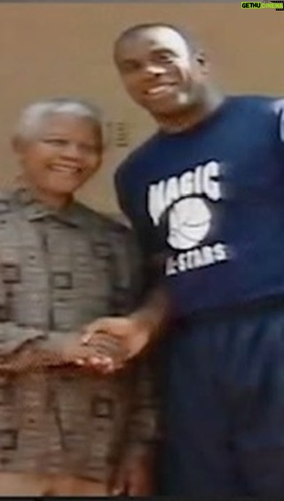 Magic Johnson Instagram - I don’t get nervous often, but when I was blessed with the chance to meet Nelson Mandela in 1996 - I was shaking! While touring with my team of former NBA players, President Mandela invited us down to play games and run free basketball clinics with giveaways in the villages of South Africa. I was, and still am, in awe of all of the peaceful work and leadership that President Mandela displayed in the face of adversity. He is a hero to me, and his legacy still carries strong throughout the world!