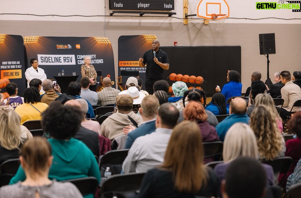 Magic Johnson Instagram - #SponsoredbyGSK A beautiful day in Chi Town with my partners at GSK where we continued our community conversations to #SidelineRSV. It was our biggest event yet! Dr. Candice Robinson was incredible and provided so much information for the attendees. Our patient advocate was also tremendous. She shared her story, how RSV affected her life, and answered great questions from the audience. I’m having so much fun interacting with the community and bringing important and necessary information to the forefront. Visit SidelineRSV.com for more information.