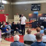 Magic Johnson Instagram - #SponsoredByGSK Another incredible event with my partners at GSK! This time we were in Scottsdale, AZ talking to older adults 60 and over about the dangers of RSV and what they can do to help Sideline RSV. The audience asked amazing questions and were enthusiastic to learn more about how they can protect themselves and their families. Thank you to the incredible YMCA staff and GSK for another awesome event! For more information visit SidelineRSV.com