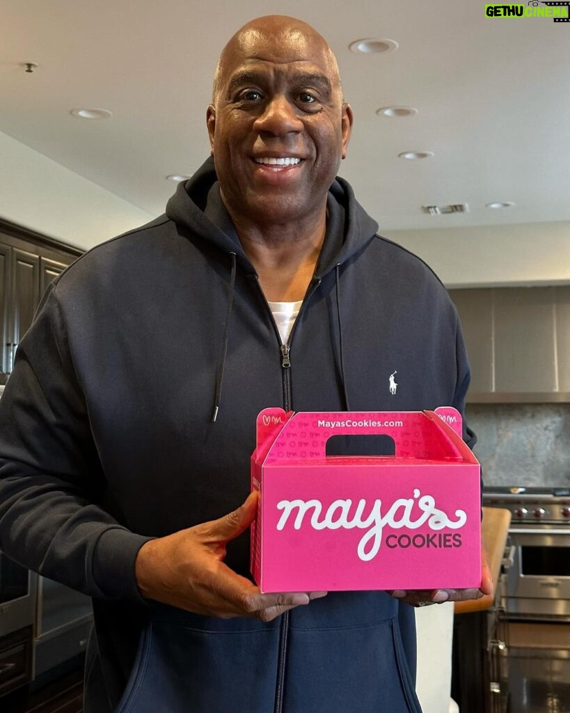 Magic Johnson Instagram - Thank you so much to Maya’s Cookies for honoring me with “The MVP” cookie in her 2024 Black History Month Collection! I am grateful to be recognized by this talented Black entrepreneur who makes the best vegan cookies in the country!