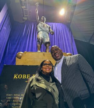 Magic Johnson Instagram - Kobe Bryant’s statue unveiling was just beautiful. Cookie and I were so impressed with his wife Vanessa’s grace, class, and her beautiful speech about not only Kobe but their beautiful daughters. Vanessa put together an outstanding ceremony. We were also so impressed with how Vanessa and Lakers Owner Jeanie Buss designed Kobe’s statue. The details are incredible and it’s one of the best statues I’ve ever seen! Today was a great way to honor the life and legacy of Kobe Bryant!