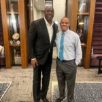 Magic Johnson Instagram – I want to thank Illinois State Treasurer Michael W. Frerichs for inviting my business partner Jim Reynolds and I to the “For the Long Term – Chicago Forum” in Chicago today! It was an all-around great meeting of the minds.
 
And look who I ran into; Ariel Investments Founder, Chaiman, Co-CEO and CIO John W. Rogers Jr., one of the greatest businessmen in the country! He has an amazing business partner, and my fellow NFL owner Mellody Hobson at Ariel Investments. He and Mellody have been doing great things around the country!