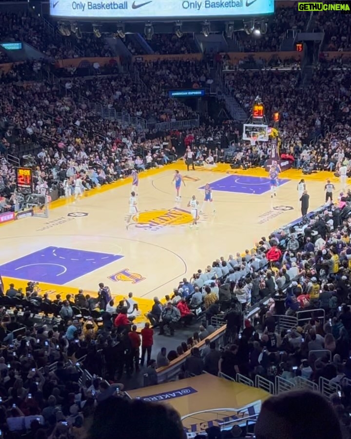 Magic Johnson Instagram - Congratulations to LeBron James for being the first and only player in NBA history to score 40,000 points! I’m so glad I was here to witness such an incredible feat! I love that I’m here tonight, I got to see when LeBron broke Kareem’s record, and the fact I was the one who passed it to Kareem when he originally set the record! Now we need the Lakers to pull out a victory and make the night even bigger and better for LeBron!