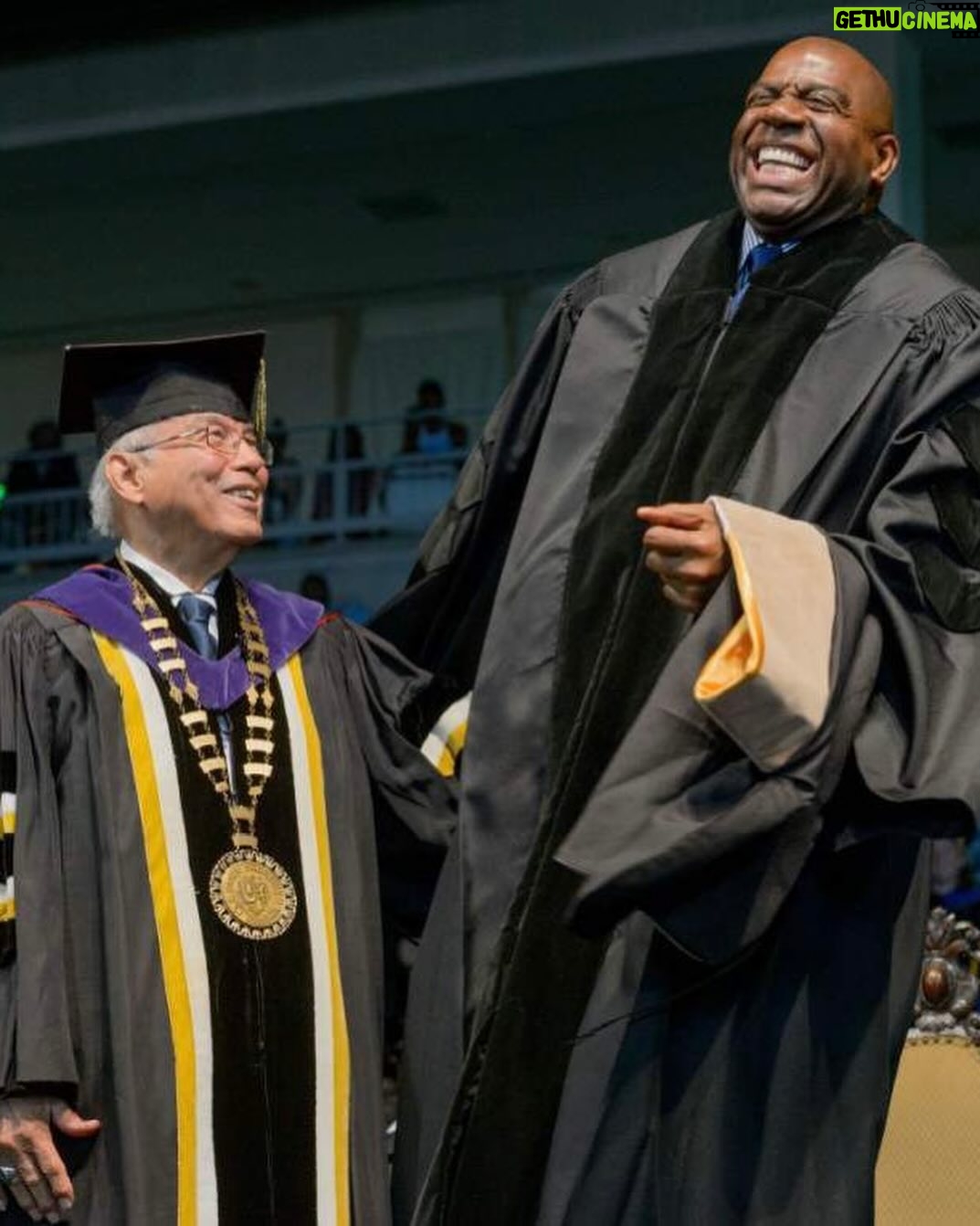 Magic Johnson Instagram - I am so excited that my good friend and legend, Dr. Norman C. Francis has been honored for his incredible contributions to society and Black History with an unveiling of his new statue at Xavier University of Louisiana, where he served as President for nearly half a century! Dr. Francis has touched millions of lives through his commitment to civil rights, education access and economic development. He has left a lasting impact not only on the university and city of New Orleans, but the entire nation. This truly is a fitting tribute during Black History Month! ππ½