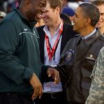 Magic Johnson Instagram - It’s an honor to say that I was in the crowd to witness the inauguration of this country’s first Black President, Barack Obama, and First Lady, Michelle Obama, in 2008! Their eight years in the White House were historic in many ways, their representation broke down barriers and inspired countless people across the country. I admire President Obama’s dedication to the people and the impact he’s made across the world. It was a pleasure to work with him as co-chair of My Brother’s Keeper and provide academic assistance to young minority boys under the third grade. His impact is just as nice on the basketball court, too! Cookie and I were invited to a barbecue at the White House, and I played in a pickup game with President Obama and current and former NBA players. The game was tied and President Obama drained the game-winning shot and held his Michael Jordan against Utah in the NBA Finals pose for all to see! 😂 Barack, God bless you and Michelle for changing our country and the world forever!