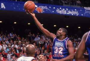 Magic Johnson Instagram - The 1992 All-Star game is a core memory of mine! I owe so much to Commissioner David Stern allowing me to play in the game and helping me change the world after my diagnosis. Love the last couple minutes of the game, competing against my two good friends and NBA greats Michael Jordan and Isiah Thomas. Looking forward to watching this year’s All-Stars play tonight!