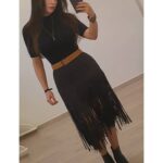 Mai Ezz ElDein Instagram - 🖤 . . #ootd #skirt & #bracelet @onstylistofficial #necklace @menna_ali_designs #lenses @anesthesia.monros.eg #anesthatic_mar #makeup @sephoraoriginal