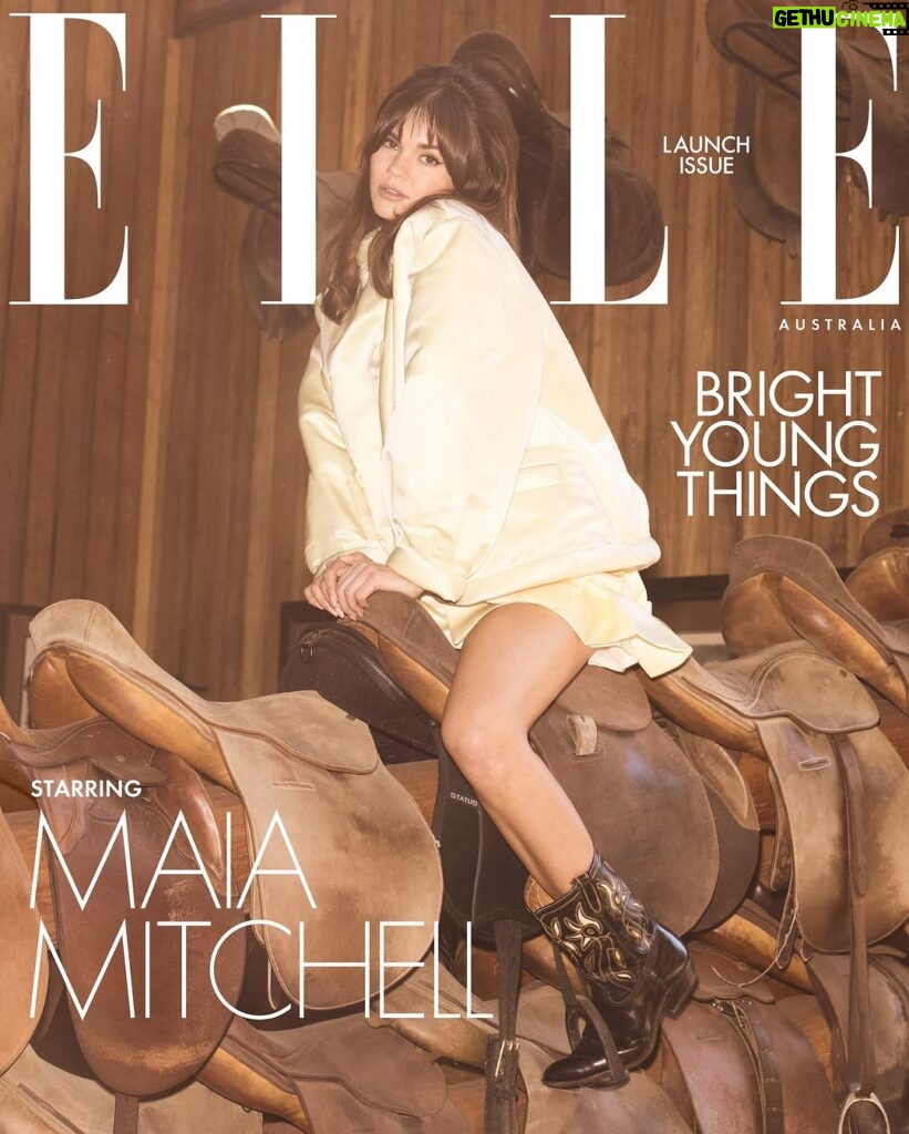 Maia Mitchell Instagram - ELLE Australia’s digital cover star, #MaiaMitchell, may be a Disney alum and Hollywood megastar with more than 10 million Instagram followers, but the Australian actress couldn’t be more down-to-earth.   In the latest issue of ELLE Australia, @maiamitchell sits down with @divya_bala to recount the whirlwind of the last few years, including why she chose to step away from it all back to her home in northern New South Wales, and her roles in projects like #TheArtfulDodger.   Read the full interview at the link in bio, or pick up the latest issue of ELLE Australia, on newsstands now.   Talent: Maia Mitchell @maiamitchell Editor: Grace O’Neill @grceoneill Creative Direction: Paulina Paige Ortega @paulinapaige Fashion Director: Naomi Smith @naomismith Photographer: Simon Eeles simon.eeles Writer: Divya Bala @divya_bala Hair: Rory Rice @_roryrice_ Makeup: Linda Jefferyes @lindajefferyesmakeup Manicure: Oli Antunes @oli_antunes_nails_makeup Producer:  Camille Peck/ Eminente Creative Production @eminente.art Fashion Assistants: Jordan Boorman & Aya Hussein @jordanboorman @ayashussein  Wearing: @louisvuitton