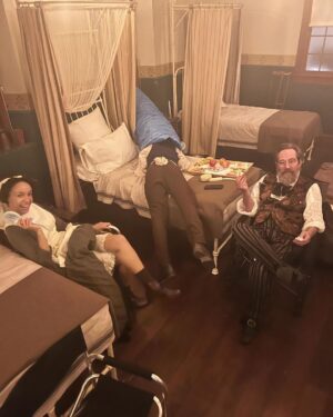 Maia Mitchell Instagram - Dodge is finally out in the UK so here’s some (sweaty) BTS to celebrate the occasion! All eps of The Artful Dodger are available to stream now on @disneyplusuk 🫡